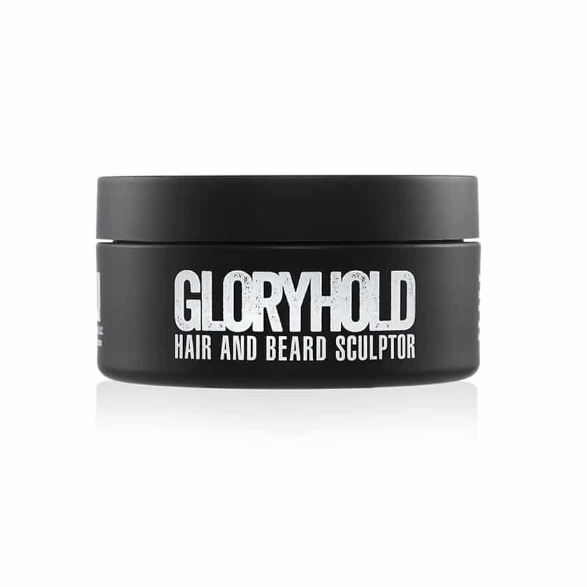 Front of the GLORYHOLD hair pomade that can also be used as a beard sculptor. (4581704302671)